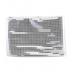 NAPPE PLIEE EFFET BOULE A FACETTES ARGENT 139CM X 240CM