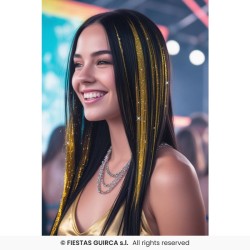 3 MECHES A CLIPSER OR GLITTER 50 CM