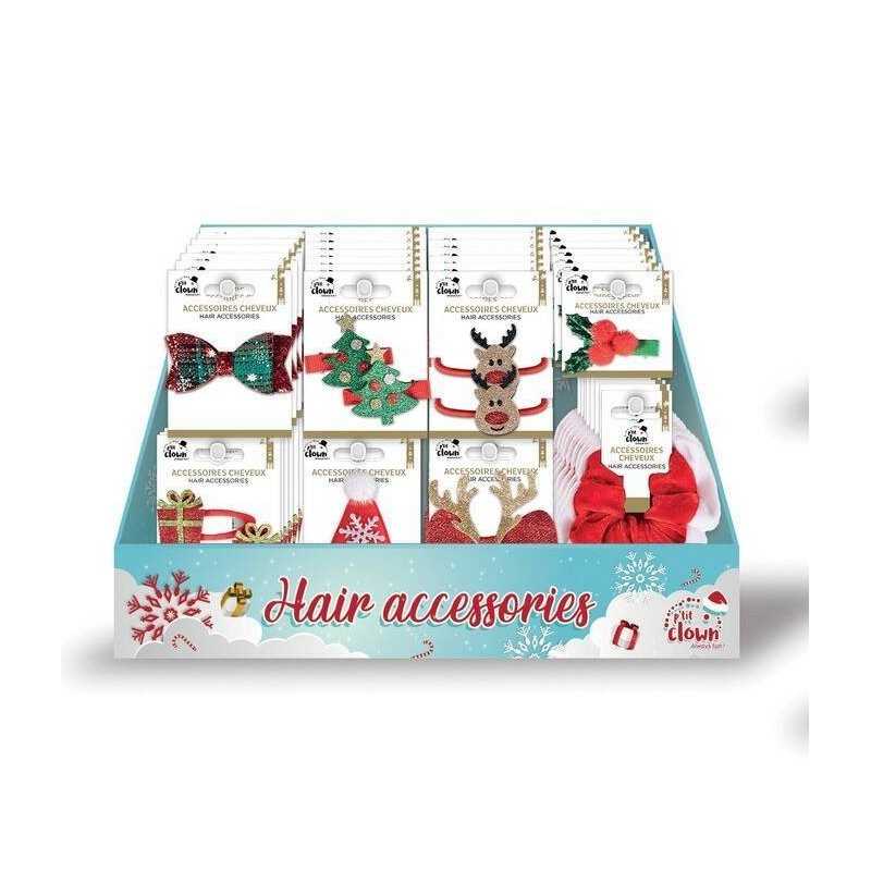 ACCESSOIRES POUR CHEVEUX PINCE OU CHOUCHOU THEME NOEL