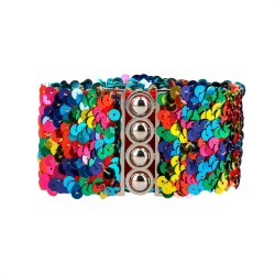 CEINTURE ELASTIQUE SEQUIN MULTICOLORE