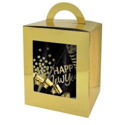 KIT COTILLONS HAPPY NEW YEAR NOIR ET OR 10 PERSONNES