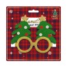 LUNETTES SAPIN DE NOEL VERT ET OR PAILLETTE KITCH