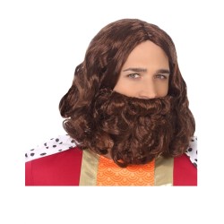 PERRUQUE + BARBE DE PROPHETE BRUNE OU DE JESUS