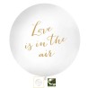 BALLON GEANT LATEX MARIAGE LOVE IS IN THE AIR EN OR TAILLE DIAMETRE 1 M 
