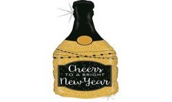 BALLON METALLIQUE BOUTEILLE DE CHAMPAGNE 81 CM 