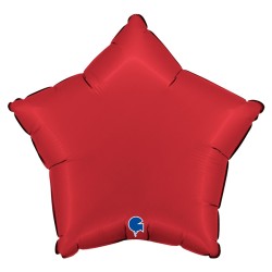BALLON METALLIQUE ETOILE 46 CM SATIN ROUGE