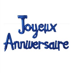 GUIRLANDE DE BALLONS JOYEUX ANNIVERSAIRE PARTY BLEU 30 CM
