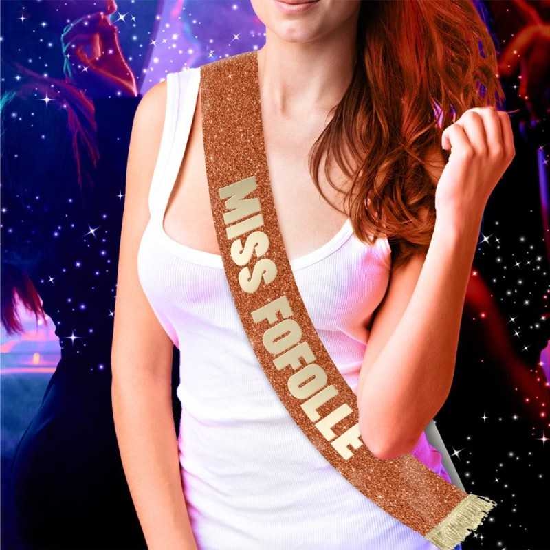 ECHARPE A PAILLETTES MISS FOFOLLE COULEUR ORANGE