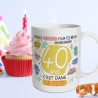 MUG ANNIVERSAIRE PAILLETTES 40 ANS