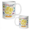 MUG ANNIVERSAIRE PAILLETTES 40 ANS