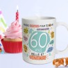 MUG ANNIVERSAIRE PAILLETTES 60 ANS