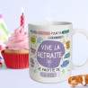 MUG RETRAITE PAILLETTES VIVE LA RETRAITE