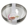 4 SALADIERS CRISTAL AVEC LISERE ARGENT 