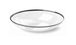 4 SALADIERS TANSPARENTS AVEC LISERE ARGENT 3.5L