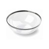 4 SALADIERS TANSPARENTS AVEC LISERE ARGENT 3.5L
