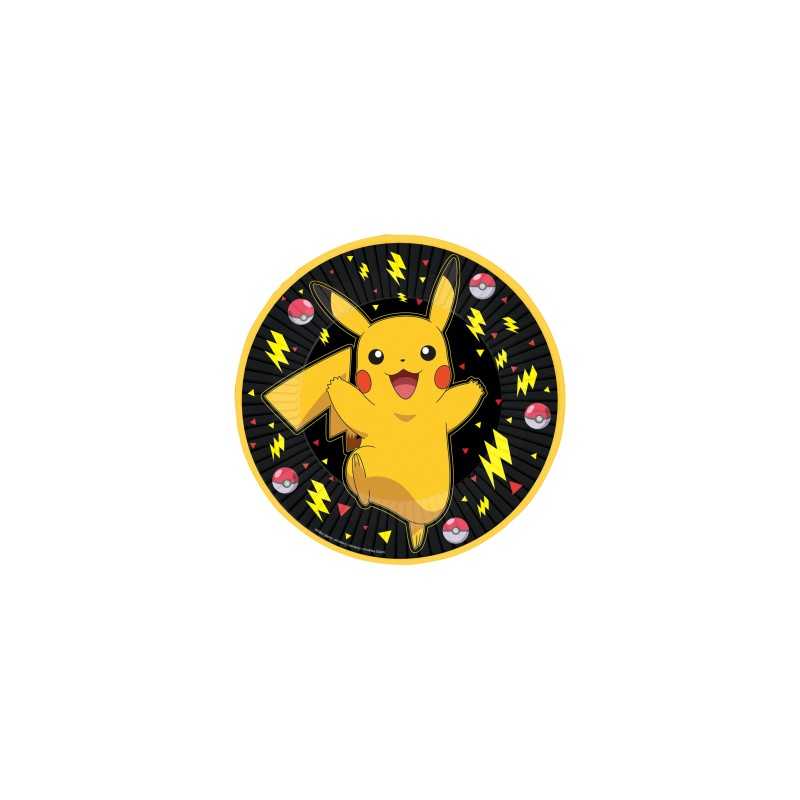 8 ASSIETTES POKEMON PIKACHU 23 CM