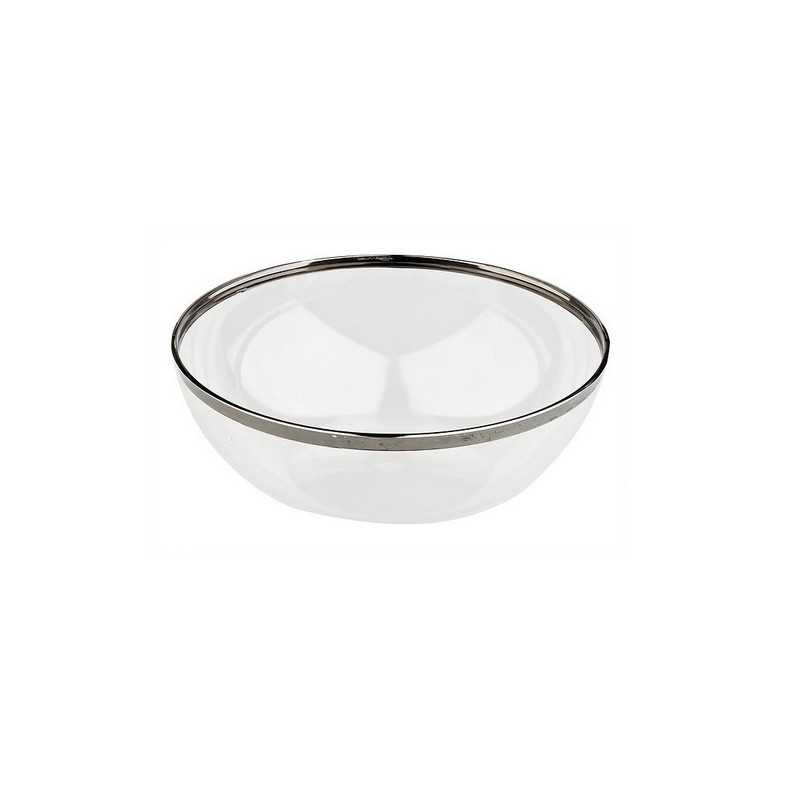 8 COUPELLES 400 ML CRISTAL LISERE ARGENT 