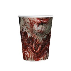 8 GOBELETS CORPS ENSANGLLANTES HALLOWEEN 250 ML