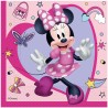 20 SERVIETTES MINNIE DISNEY ROSE JUNIOR 33 X 33 CM