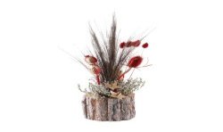 COMPOSITION FLORALE EN FLEUR SECHEE STRASBOURG DIA 13CM X 50CM HT