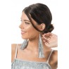 BOUCLES D'OREILLES SCINTILLANTES ARGENT 17CM