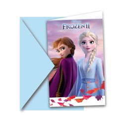 6 CARTONS D' INVITATIONS + ENVELOPPES REINES DES NEIGES 2