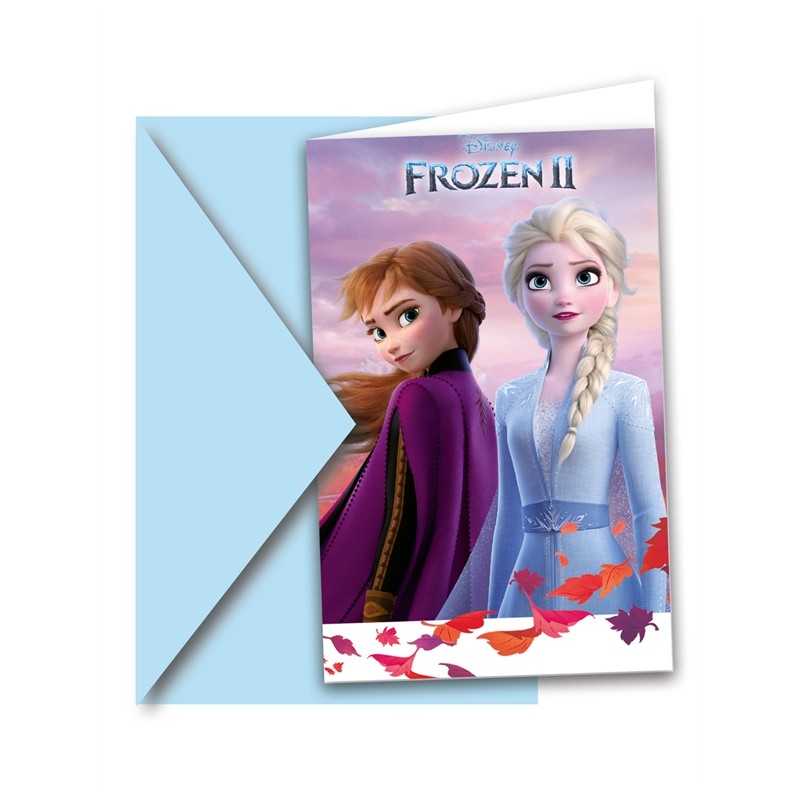 6 CARTONS D' INVITATIONS + ENVELOPPES REINES DES NEIGES 2