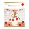 CENTRE DE TABLE JOYEUX ANNIVERSAIRE ROUGE ET OR PARTY ROUGE