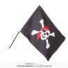 DRAPEAU PIRATE TETE DE MORT 45 CM X 30 CM SUR BATON OU HAMPE