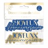 DUO DE CONFETTIS BLEU ET OR JOYEUX ANNIVERSAIRE 