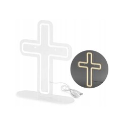 FIGURINE CROIX COMMUNIANT LUMINEUSE 30 X 41 CM