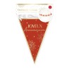 GUIRLANDE FANIONS JOYEUX ANNIVERSAIRE ROUGE ET OR 6 METRES 