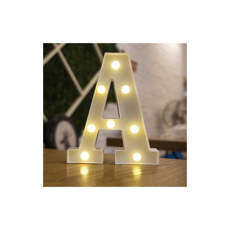 LETTRE A LED BLANCHE 25 CM 