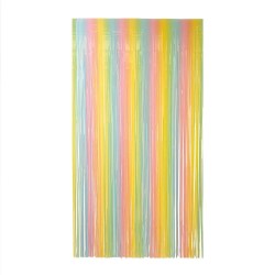 RIDEAU A FRANGE METALLIQUE PASTEL MULTICOLORE