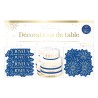 TRIO DE CONFETTIS BLEU ROI ET OR JOYEUX ANNIVERSAIRE 