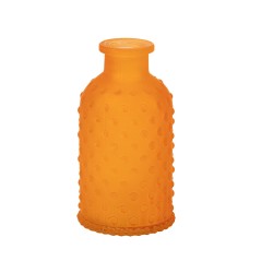 VASE LUNA ORANGE VERRE TEXTURE DIA 5.5 CM HAUTEUR 11 CM 150 ML
