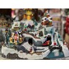 AUTOMATE VILLAGE DE MONTAGNE AVEC TRAIN ANIME ET LUMINEUX ET GIFT SHOP