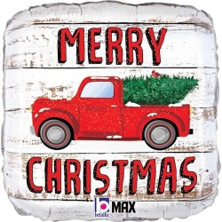 BALLON METALLIQUE MERRY CHRISTMAS 46 CM