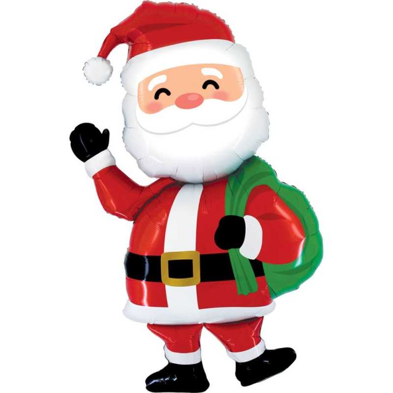 BALLON METALLIQUE PERE NOEL 175 CM 