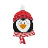 BALLON METALLIQUE PINGUIN AVEC BONNET 86 CM 