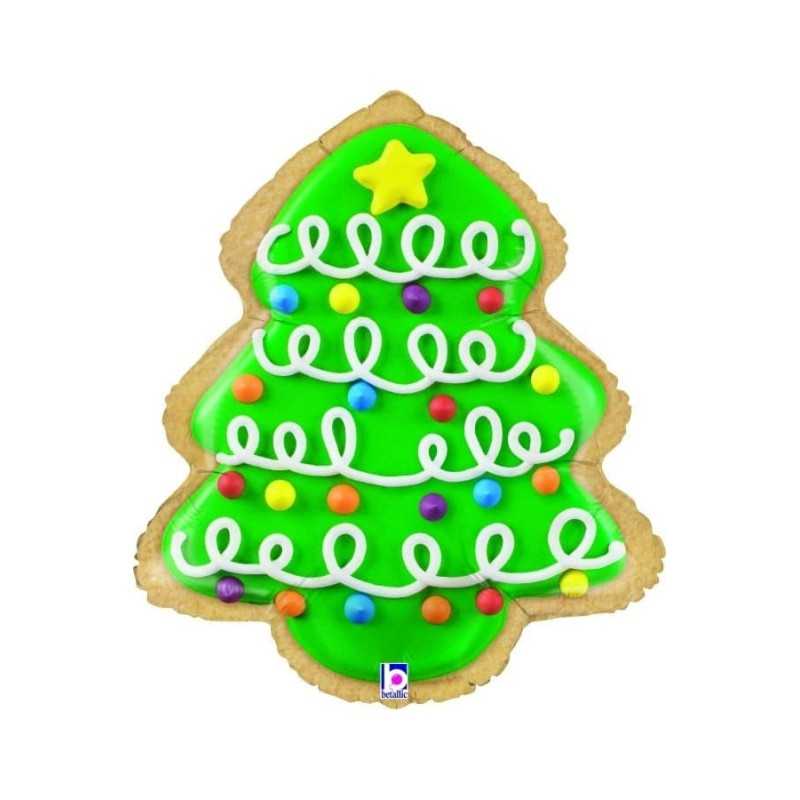 BALLON METALLIQUE SAPIN DE NOEL 53 CM 