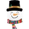 BALLON METALLIQUE TETE DE BOHNOME DE NEIGE 69CM