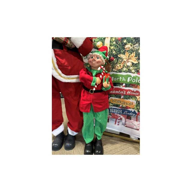 LUTIN DU PERE NOEL ANIME SONORE 113 CM 