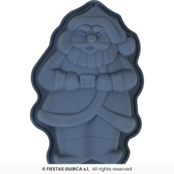 MOULE EN SILICONNE GATEAU PERE NOEL 17 X 12 CM