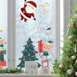 STICKER DE VITRE LUTINS FARCEURS DE NOEL