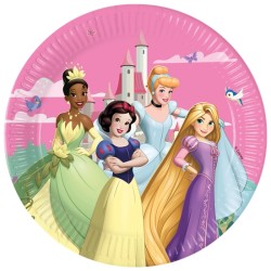 8 ASSIETTES CARTON PRINCESSES DISNEY 23 CM