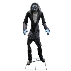 DECORATION HALLOWEEN ZOMBIE DEBOUT 235 CM ANIMATRONIIC