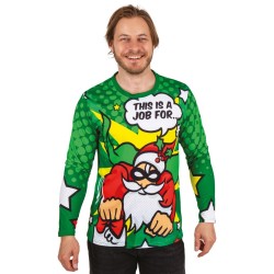 DEGUISEMENT PULL DE NOEL SUPER SANTA TAILLE S-M