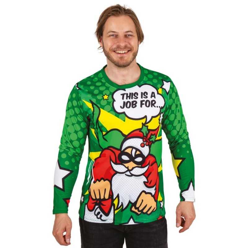 DEGUISEMENT PULL DE NOEL SUPER SANTA TAILLE S-M