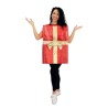DEGUISEMENT CADEAU ROUGE RUBAN OR ADULTE